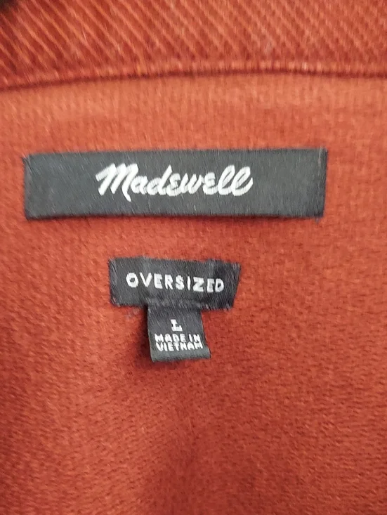 Madewell Shirt Jacket, Size Large, Corduroy, Cinnamon Brown, Buttons - Picture 3 of 14